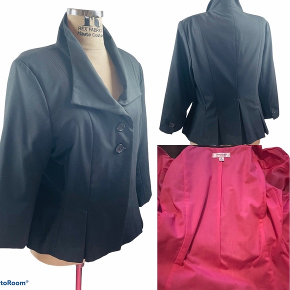 Target Jackets & Blazers - Isaac Mizrahi Cropped Sleeve Pleated Suit Jacket